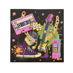 90's Themed Napkins (16 Napkins)
