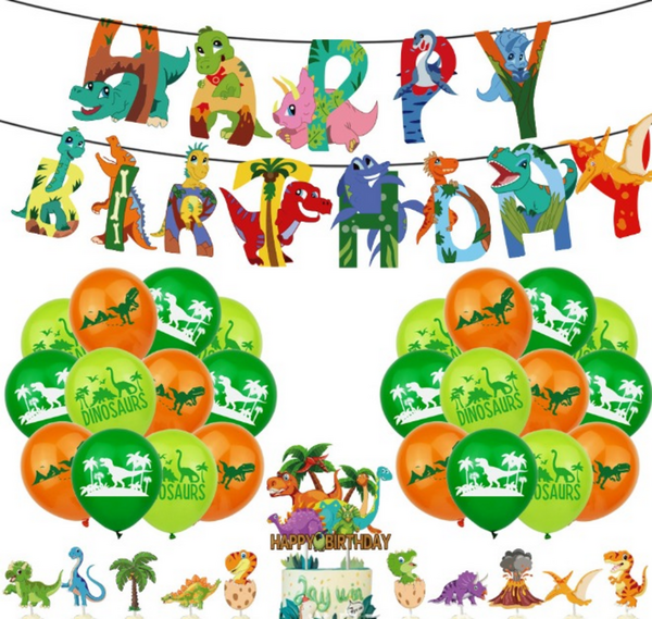 Dinosaur Party Decoration Set, Birthday Party Decoration Set – Dinosaur Theme
