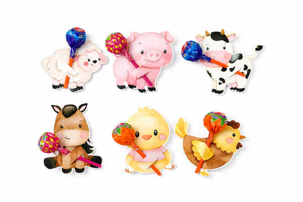 Farm Themed Lollipop Covers (24 Covers), Farm Themed Lollipop Covers (24 Covers)