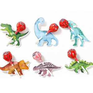 Dinosaur Themed Lollipop Covers (24 Covers)