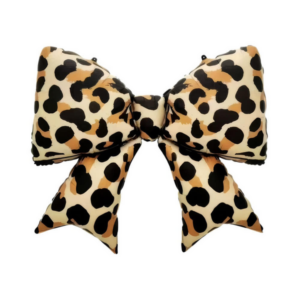 Leopard Bow Foil Balloon