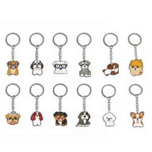 Dog Themed Keychain Favor Set (12 Keychains)