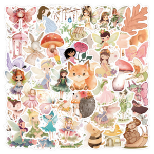 Waterproof Vinyl Stickers - Fairy Themed (55 Stickers)