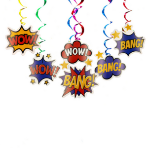 Superhero Themed Swirl Décor