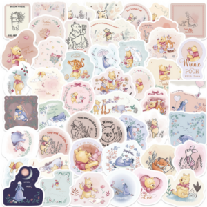 Waterproof Vinyl Stickers - Winnie the Pooh Themed (50 Stickers)