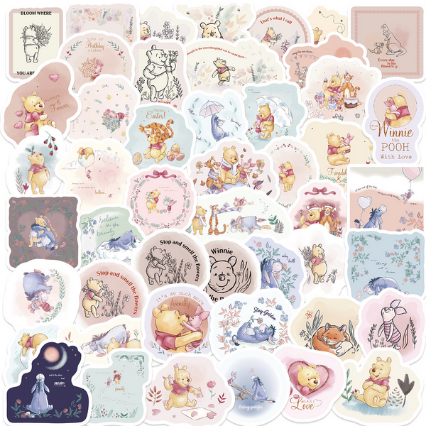 Waterproof Vinyl Stickers - Winnie the Pooh Themed (50 Stickers), Waterproof Vinyl Stickers – Winnie the Pooh Themed (50 Stickers)