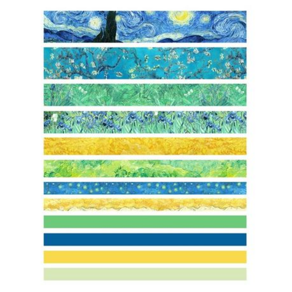 Washi Tape Box Set of 12 (Van Gogh Theme), Washi Tape Box Set of 12 (Van Gogh Theme)