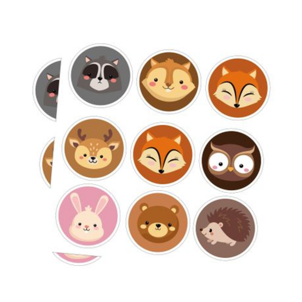 Party Favor Bags with Stickers - Woodland Animal Theme (24 Bags) - Image 3