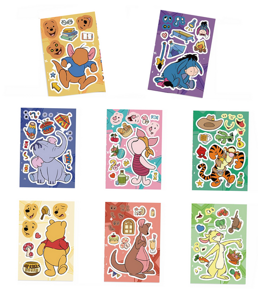 Winnie the Pooh Sticker Sheet Set (8 Sheets), Winnie the Pooh Sticker Sheet Set (8 Sheets)