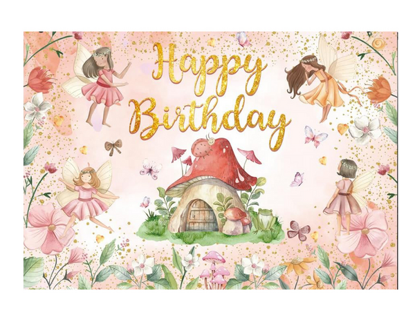 Small Party or Photography Backdrop - Fairy (Red), Small Party or Photography Backdrop – Fairy (Red)