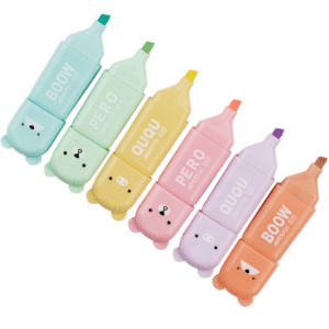 Cute Highlighter Set - Bear (Set of 6)