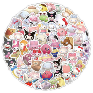 Waterproof Vinyl Stickers - Sanrio Theme (102 Stickers)