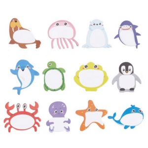 Cute Post-It Notepad Set - Ocean Design (12 Designs Per Set)