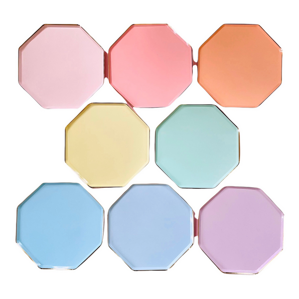 Mixed Pastel Small Paper Plates (8 Plates) - Image 2