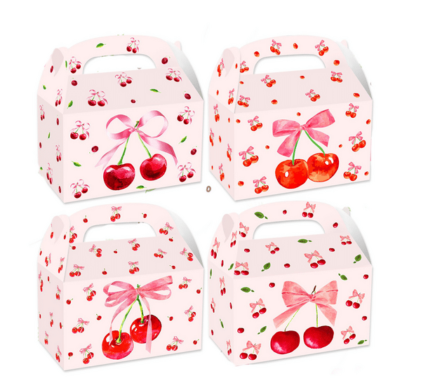 Party Favor Boxes - Cherry (12 Boxes)