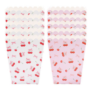 Small Popcorn Boxes - Cherry Themed (10 Boxes)