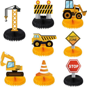 Honeycomb Table Décor - Construction (Set of 8)