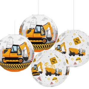 Construction Themed Paper Lantern (Set of 4)
