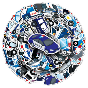 Waterproof Vinyl Stickers - Police (50 Stickers)