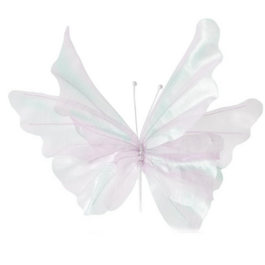Large Holographic Butterfly Décor (50cm) - White