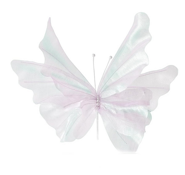 Large Holographic Butterfly Décor (50cm) - White