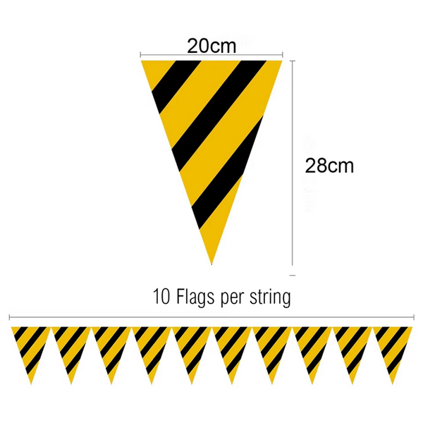 Striped Bunting - Black and Yellow - Image 2