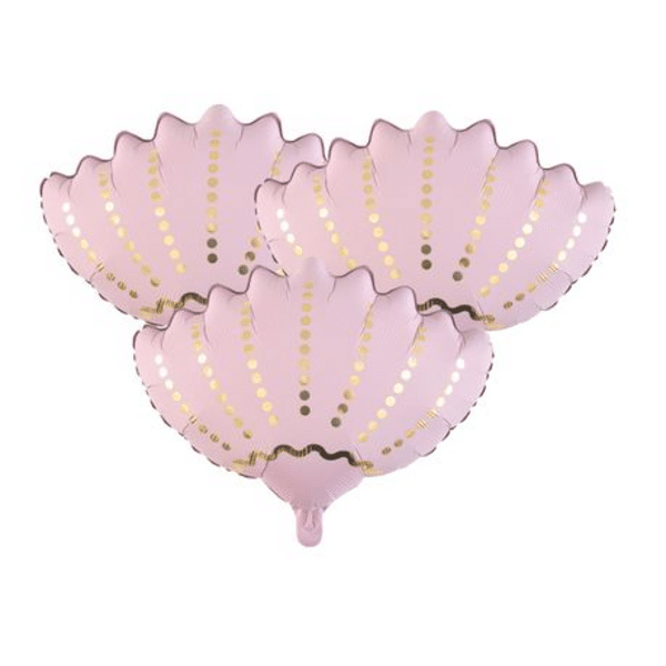 Pastel Shell Foil Balloon Set - Pink (Set of 3)