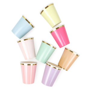 Mixed Pastel Paper Cups (8 Cups)