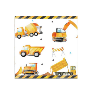Watercolor Construction Napkins (20 Napkins)