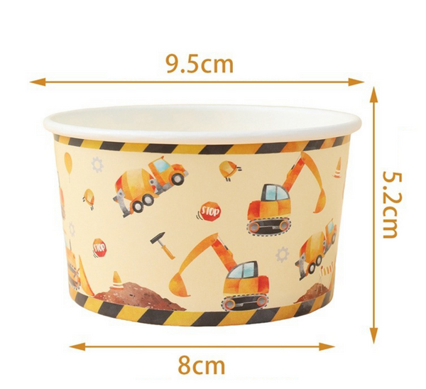 Construction Ice Cream / Snack Cups (10 Cups) - Image 2