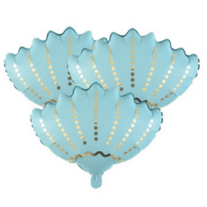 Pastel Shell Foil Balloon Set - Blue (Set of 3)