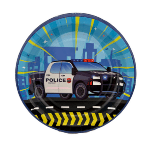 Police Themed Small Paper Plates (8 Plates)