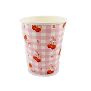 Cherry Themed Paper Cups (20 Cups)