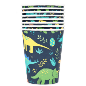 Pastel Dinosaur Paper Cups (10 Cups)