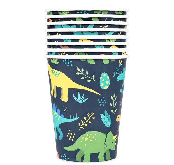 Pastel Dinosaur Paper Cups (10 Cups)