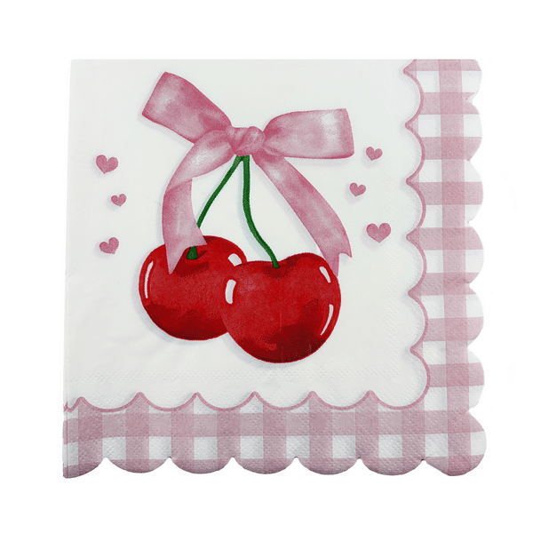 Cherry Themed Paper Napkins (20 Napkins)