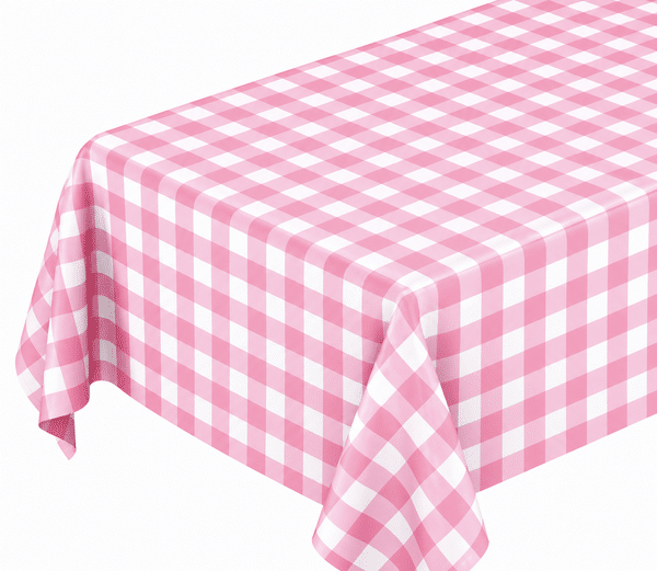 Pink Gingham Tablecloth