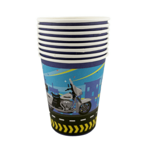 Police Themed Paper Cups (8 Cups)