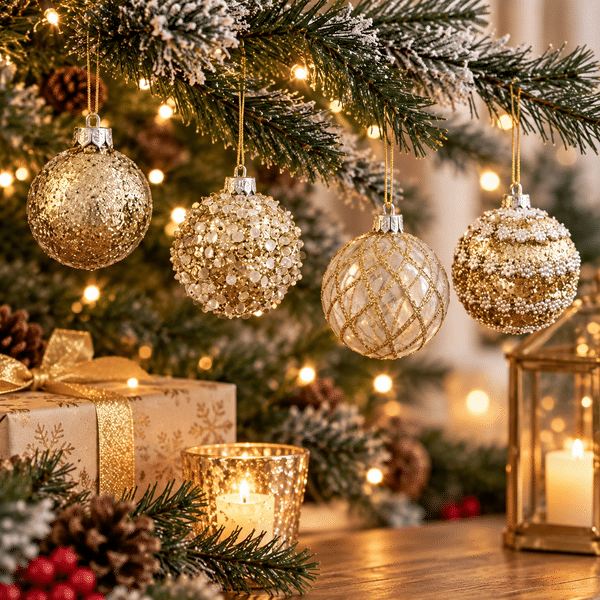 Gold Christmas Bauble Set - 6cm (Set of 16) - Image 3