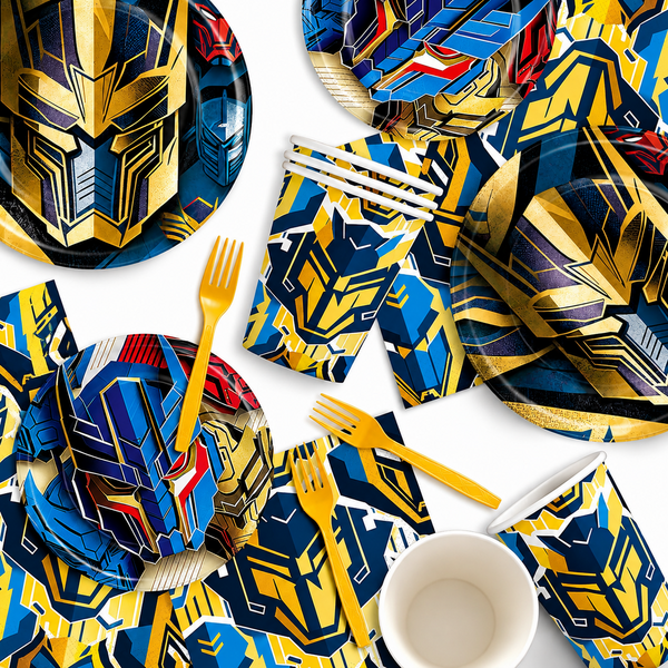 Transformers Themed Large Paper Plates (10 Plates) - Image 2