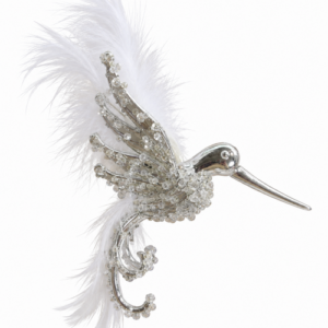 Bird Christmas Tree Decoration - Silver