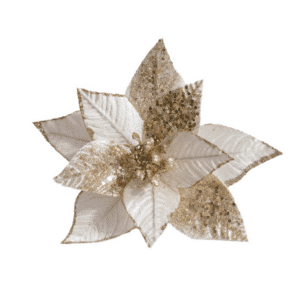 Large Poinsetta Décor - 27cm (Gold)