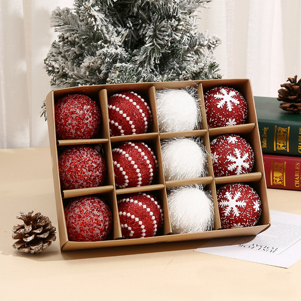 Red Christmas Bauble Set - 7cm (Set of 12) - Image 2