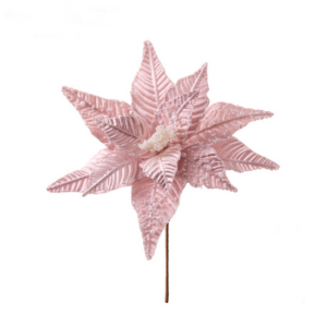Large Poinsetta Décor - 27cm (Pink)