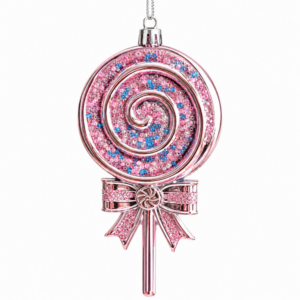 Pink Christmas Tree Ornament - Lollipop