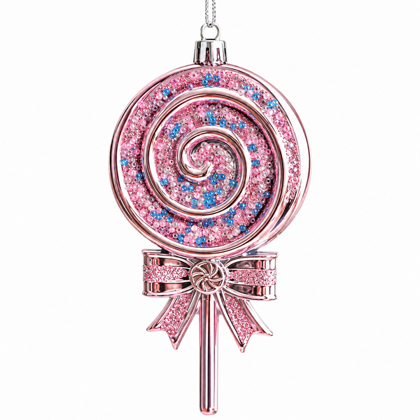 Pink Christmas Tree Ornament - Lollipop