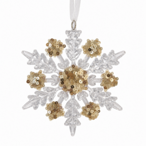 Transparent Christmas Tree Ornament - Snowflake